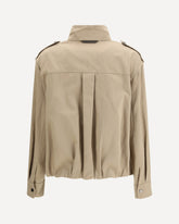 Double closure with zip and snap buttons Jacket - BEIGE | Base Blu