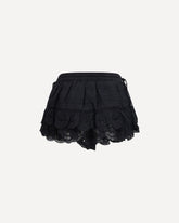 Puria Shorts with ruffles - BLACK | Base Blu