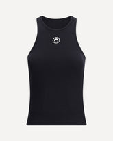 Ribbed Moon Tank Top - BLACK | Base Blu