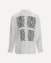 Printed silk twill Shirt - WHITE | Base Blu