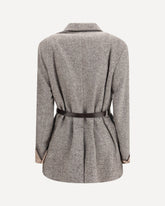 Patterned wool Jacket - BROWN | Base Blu