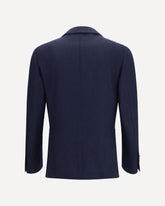 Single-breasted wool and cashmere Jacket - BLUE | Base Blu