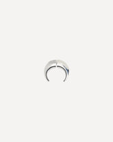 Regenerated Moon stud Earring - SILVER | Base Blu
