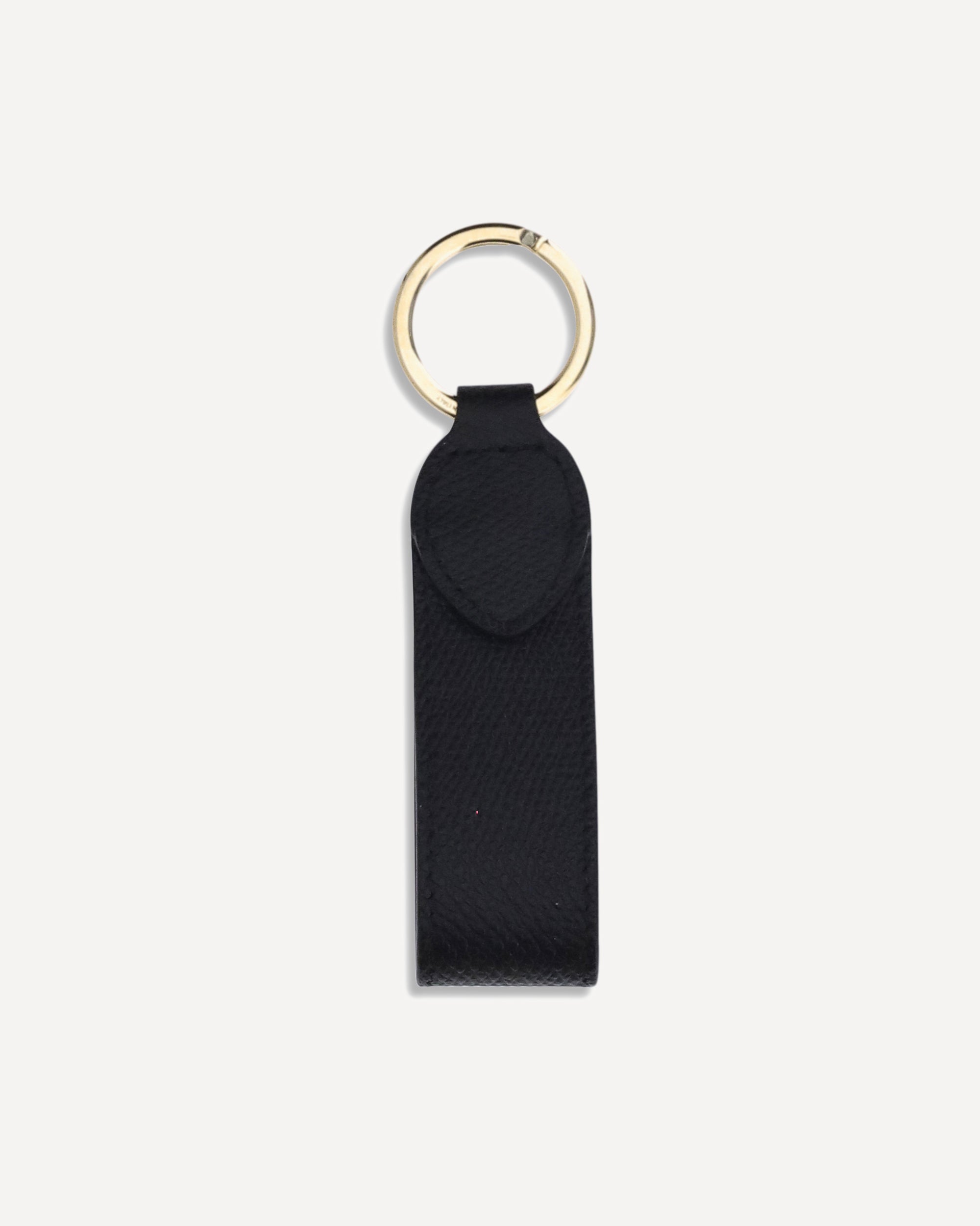 VALENTINO GARAVANI ブラックレザーキーホルダー VALENTINO GARAVANI VLogo Keyring BLACK | Base Blu