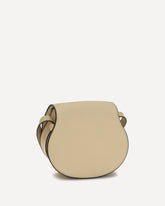 Small Marcie leather Shoulder Bag - BEIGE | Base Blu