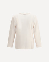 Giacca in maglia doppiopetto - CREMA  | Base Blu