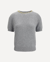 Maglione girocollo in lana e cashmere - GRIGIO | Base Blu