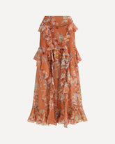 Gonna lunga con volant - ARANCIONE | Base Blu