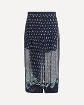 Jewel embellishments midi Skirt - BLUE | Base Blu