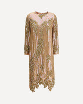 Long-sleeved Sequin Dress - ORANGE | Base Blu