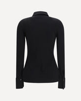 Viscose Shirt with high cuffs - BLACK | Base Blu