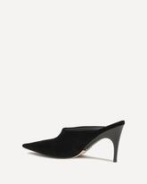 Mules Duchesse in suede - NERO | Base Blu