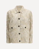 Giacca con ricami e paillettes  - BEIGE | Base Blu