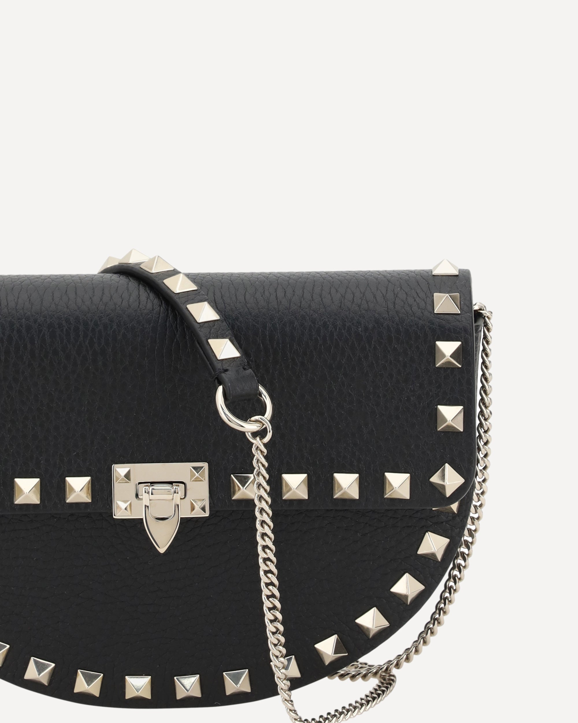 VALENTINO GARAVANI Rockstud mini Shoulder Bag BLACK Base Blu