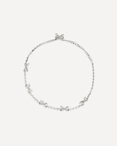 Crystal Bow Necklace - SILVER | Base Blu