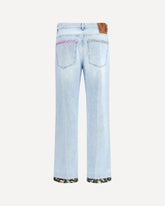 Floral edge Jeans - LIGHT BLUE | Base Blu