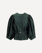 Jacket in Duchesse - GREEN | Base Blu