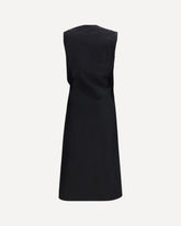 Drapped midi Dress - BLACK | Base Blu