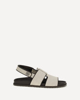 Fabric and leather Sandals - BEIGE | Base Blu