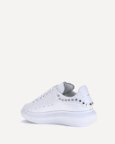 Stud leather Sneakers - WHITE | Base Blu