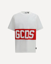 T-shirt regular con Banda Logo - BIANCO | Base Blu