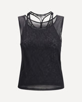 Top Swim Tank in jersey  Stocking  - NERO | Base Blu