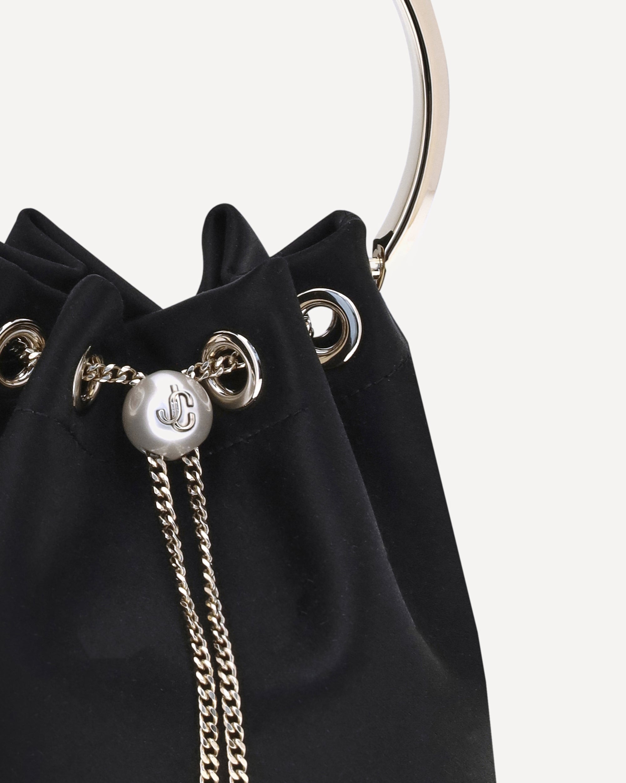 JIMMY CHOO Bon Bon Bucket Bag BLACK | Base Blu