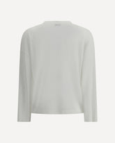 Sweater with iconic embellishments - WHITE | Base Blu