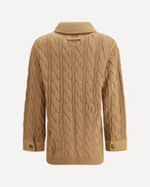 Giacca doppiopetto con maniche a contrasto - BEIGE | Base Blu