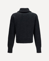 Wool zip Cardigan - GREY | Base Blu