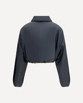 Technical fabric and shearling windbreaker Jacket - GREY | Base Blu