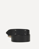 Grained Four-Stitch Belt - BLACK | Base Blu