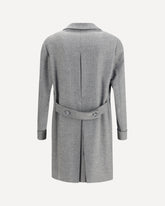 Cappotto doppiopetto in lana vergine - GRIGIO | Base Blu