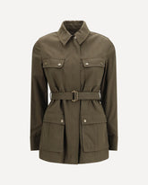 Gabardine Safari Jacket - GREEN | Base Blu