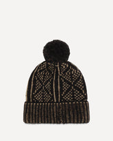 Alpaca, wool and nylon blend Beanie with Pom-Pom - BROWN | Base Blu