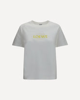 Cotton blend T-shirt with embroidered logo - WHITE | Base Blu