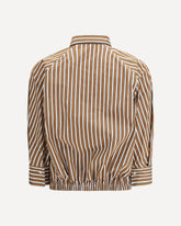 Camicia in popeline riga Shadow - MARRONE | Base Blu
