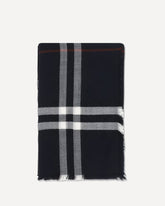 Giant Check wool Scarf - BLUE | Base Blu
