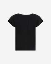 V-neck cotton T-Shirt - BLACK | Base Blu