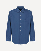 Cotton denim Shirt - BLUE | Base Blu