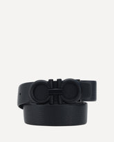 Cintura Gancini in pelle - NERO | Base Blu