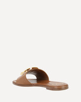 Logoed Sandals - BROWN | Base Blu