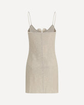 Sleeveless crêpe beach mini Dress - BEIGE | Base Blu