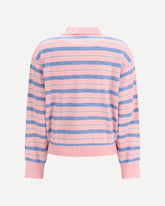 Polo Collegiate Stripe - ROSA | Base Blu
