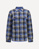 Checked cashmere Shirt - LIGHT BLUE | Base Blu