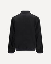 Nylon ripstop twill Bomber Jacket - BLACK | Base Blu