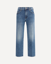 Mid Rise Rambler Zip Ankle Fray Jeans - BLUE | Base Blu
