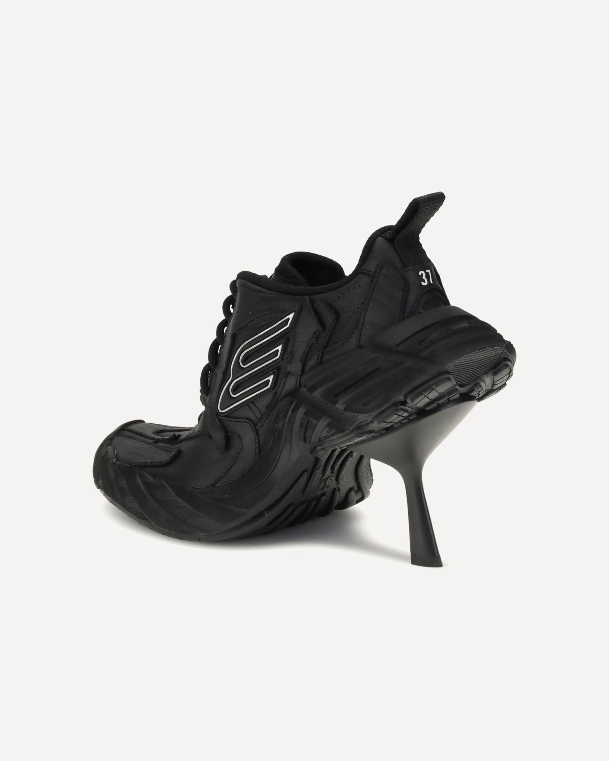 BALENCIAGA Monday Heel Sneakers BLACK | Base Blu