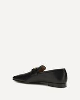 Mocassini in capretto con firma Vlogo - NERO | Base Blu