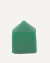 Candela a forma di casetta in cera - VERDE | Base Blu